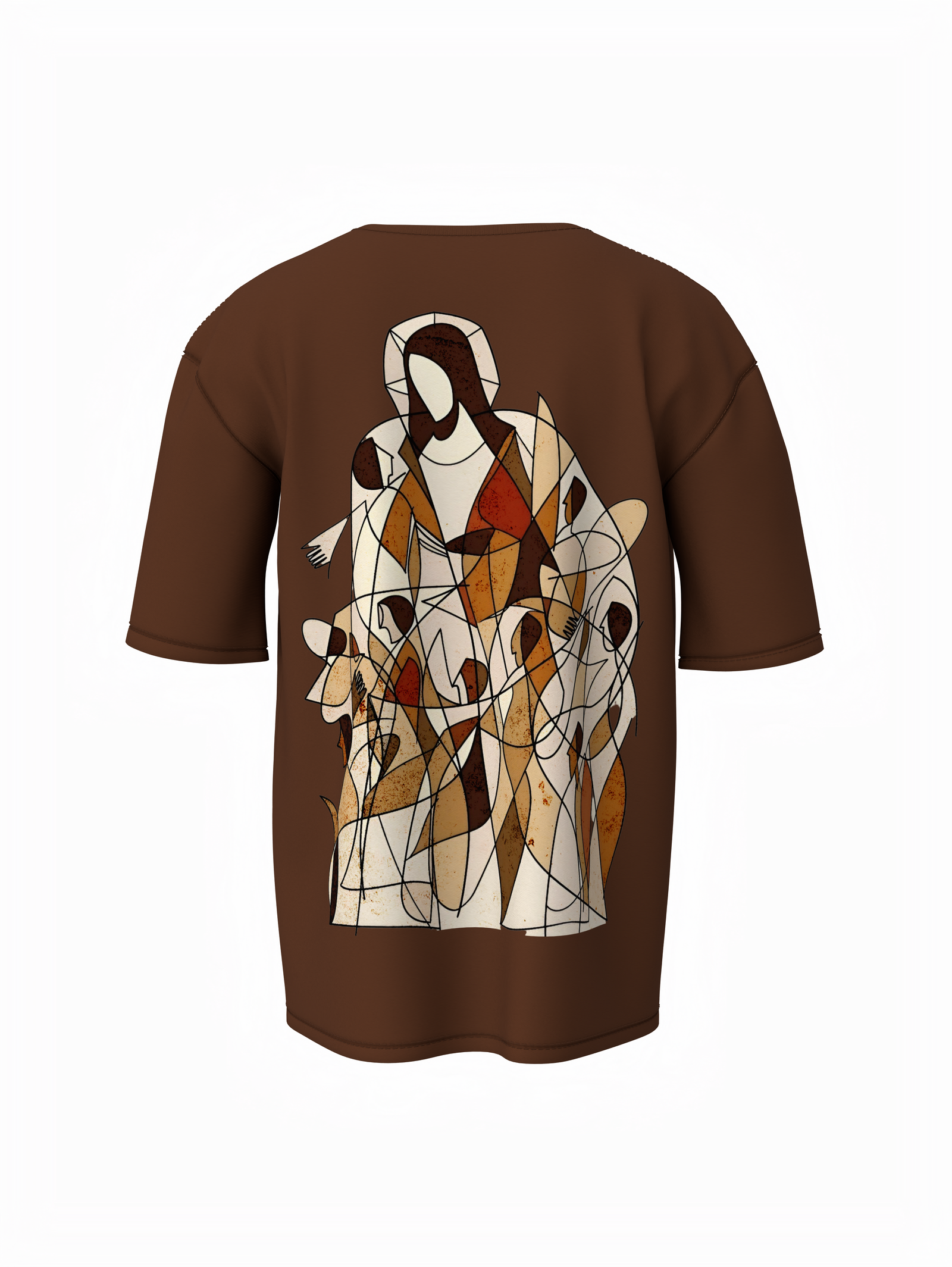 Jesus Christ Brown Unisex Oversized Devotional T-Shirt