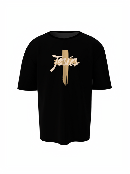 Jesus Christ Black Oversized T-Shirt – Divine Graphic Design