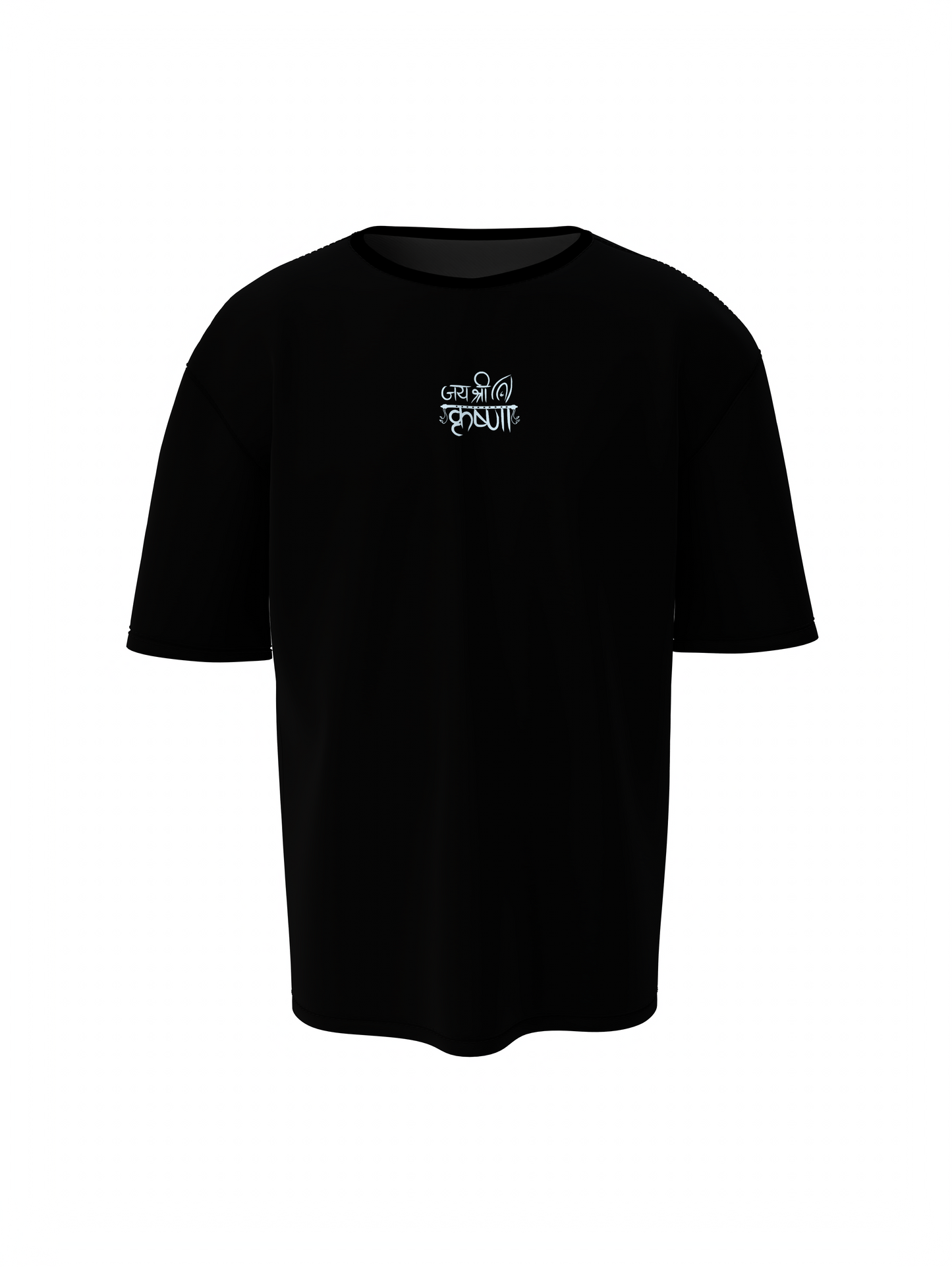Radhe Radhe Spiritual Black Unisex Oversized T-Shirt