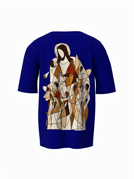 Jesus Christ Blue Oversized T-Shirt – Divine Graphic Design