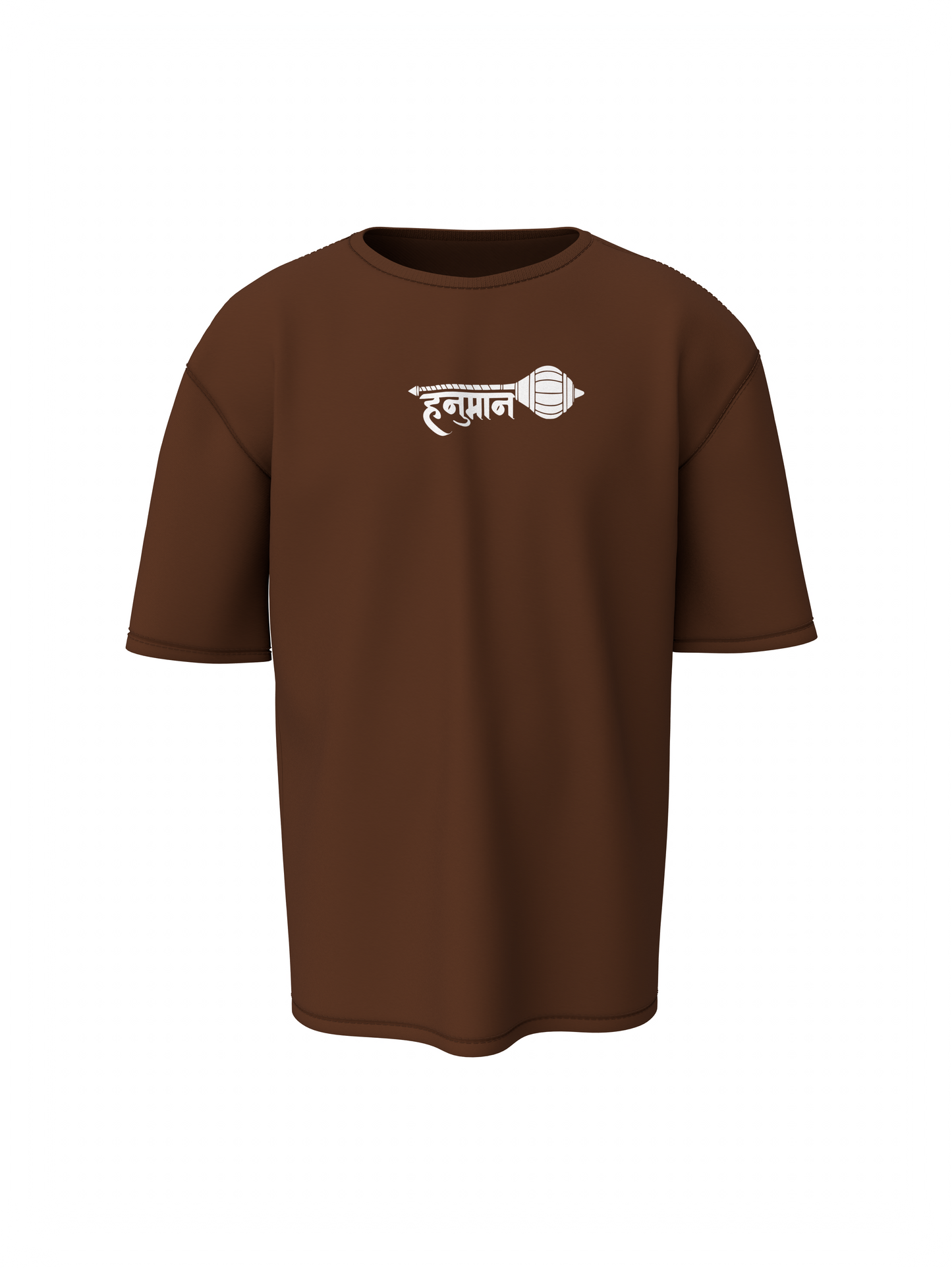 Jay Shree Hanuman Spiritual Brown Oversized T-Shirt Design