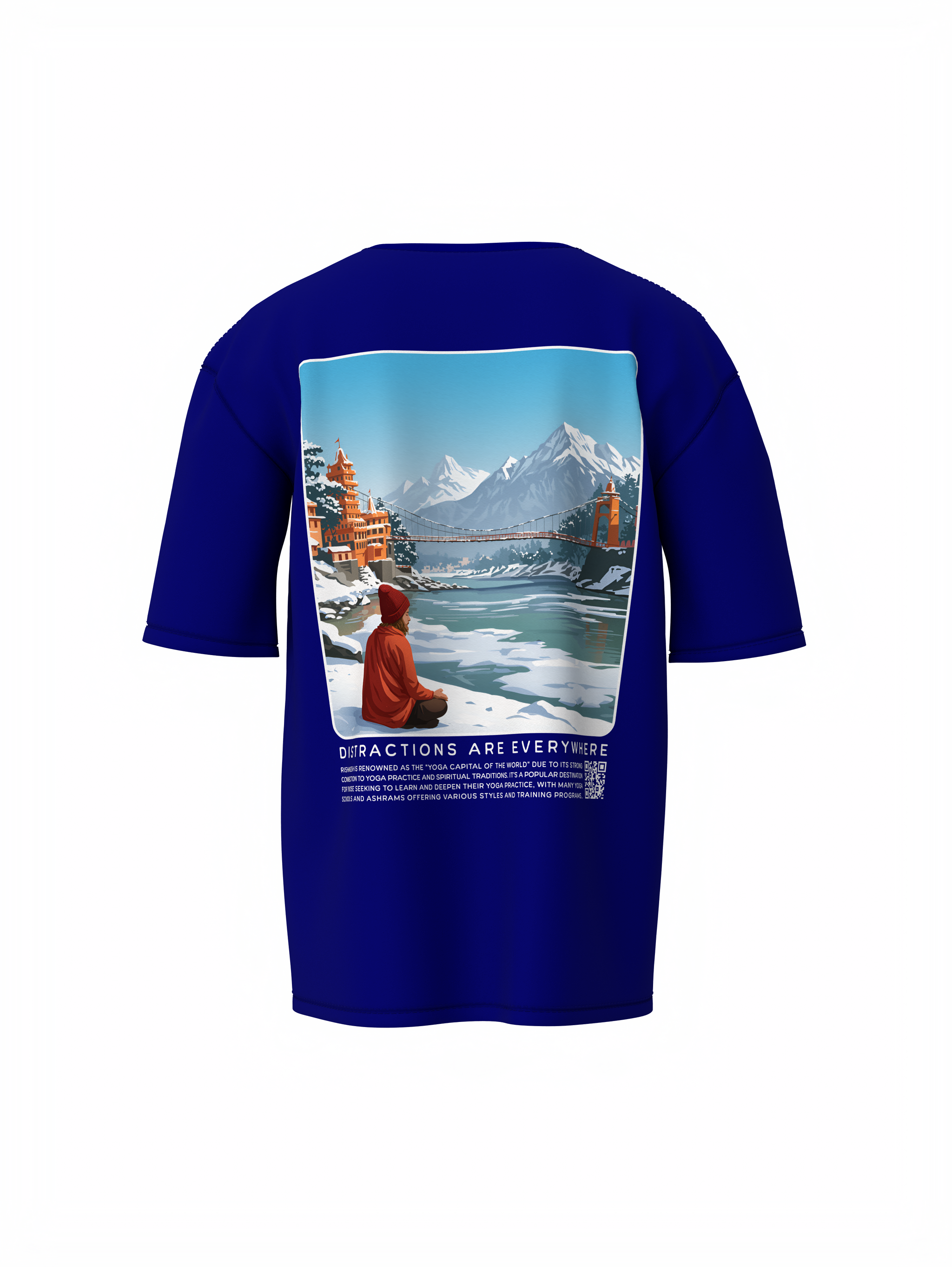 Divine Tranquility Spiritual Blue Unisex Oversized T-Shirt