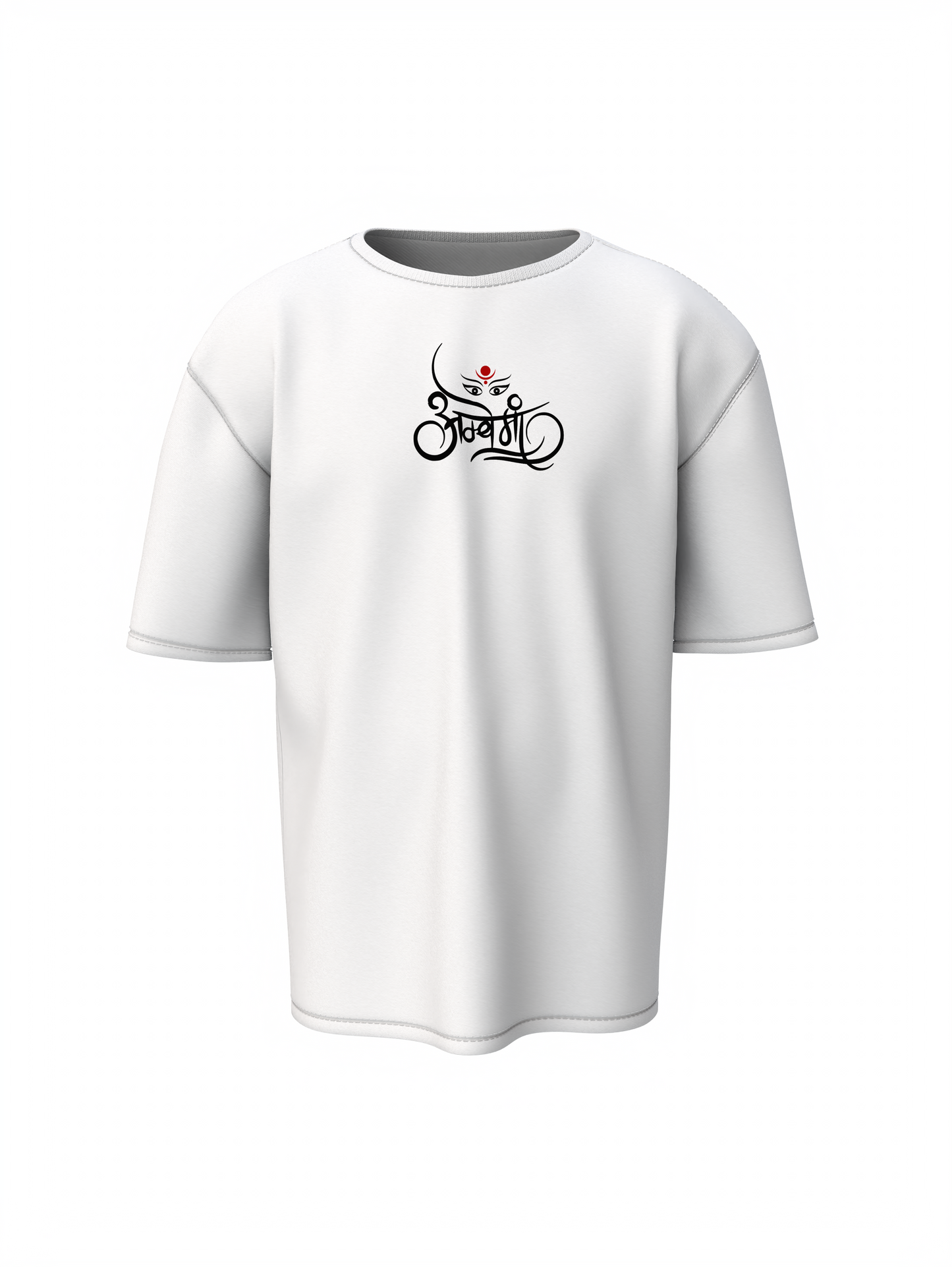 Durga Mata White Oversized Unisex T-Shirt Spiritual Wear
