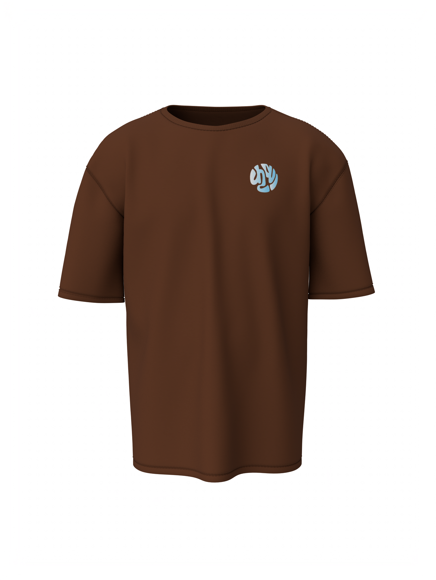 Sheshnag Krishna Spiritual Brown Oversized T-Shirt Divine Tee