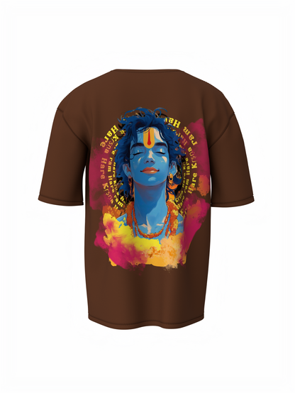 Hare Krishna Spiritual Oversized T-Shirt Spread Peace & Comfort
