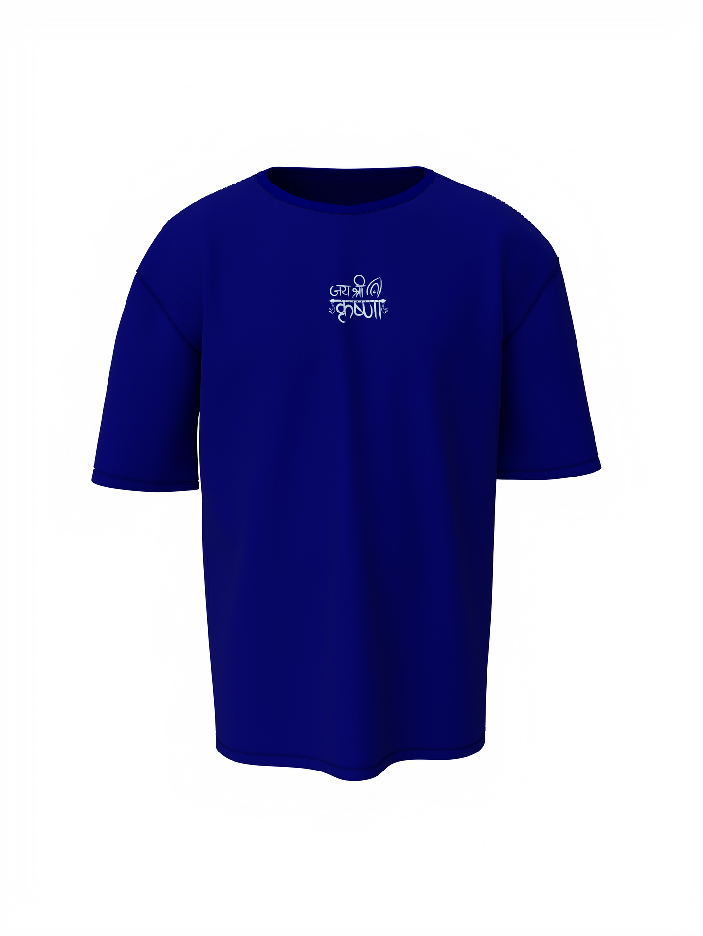Radhe Radhe Spiritual Blue Unisex Oversized T-Shirt