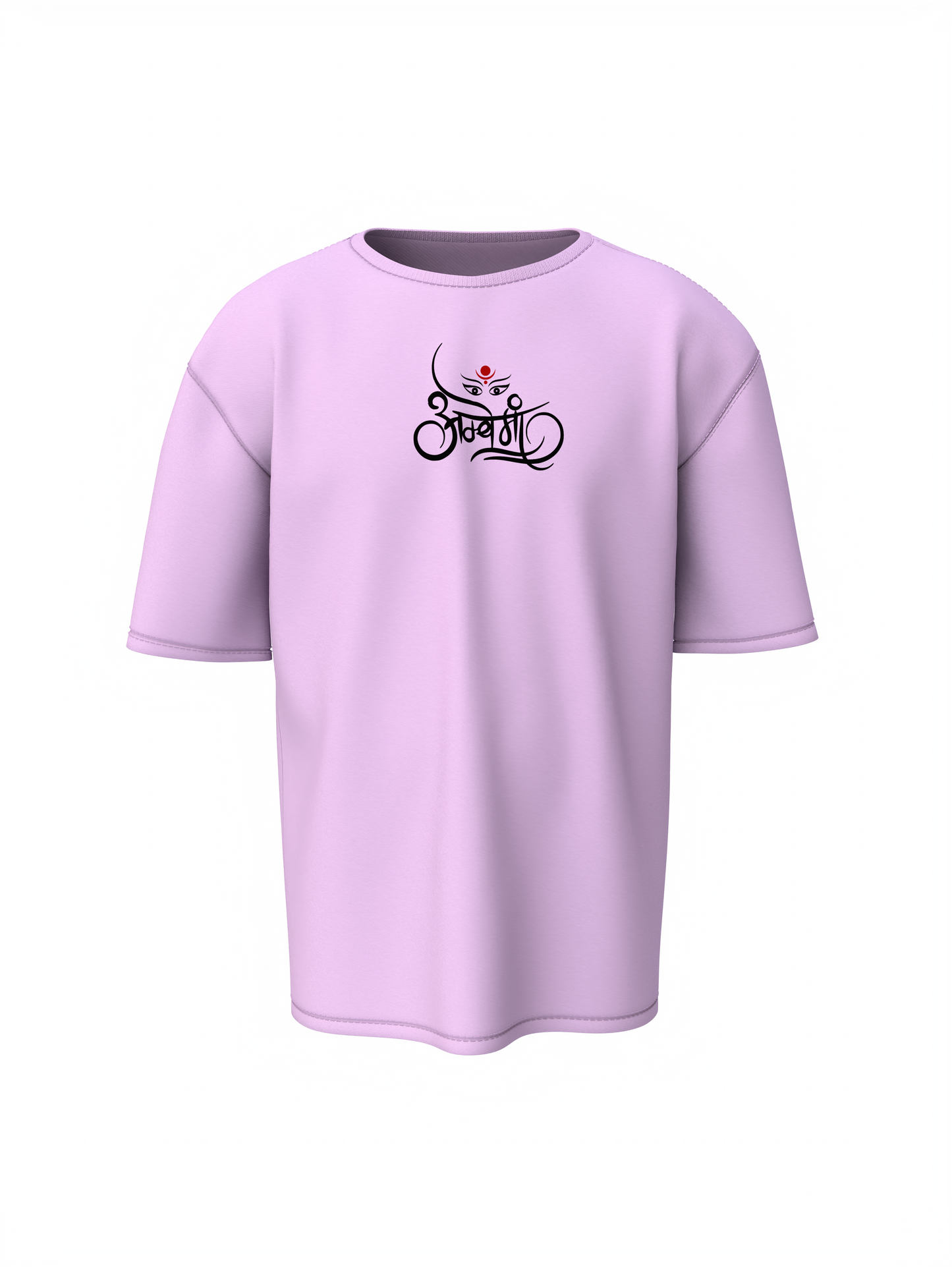 Durga Mata Spiritual Lavender Oversized Unisex T-Shirt