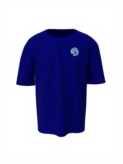 Sheshnag Krishna Spiritual Blue Oversized T-Shirt Divine Tee