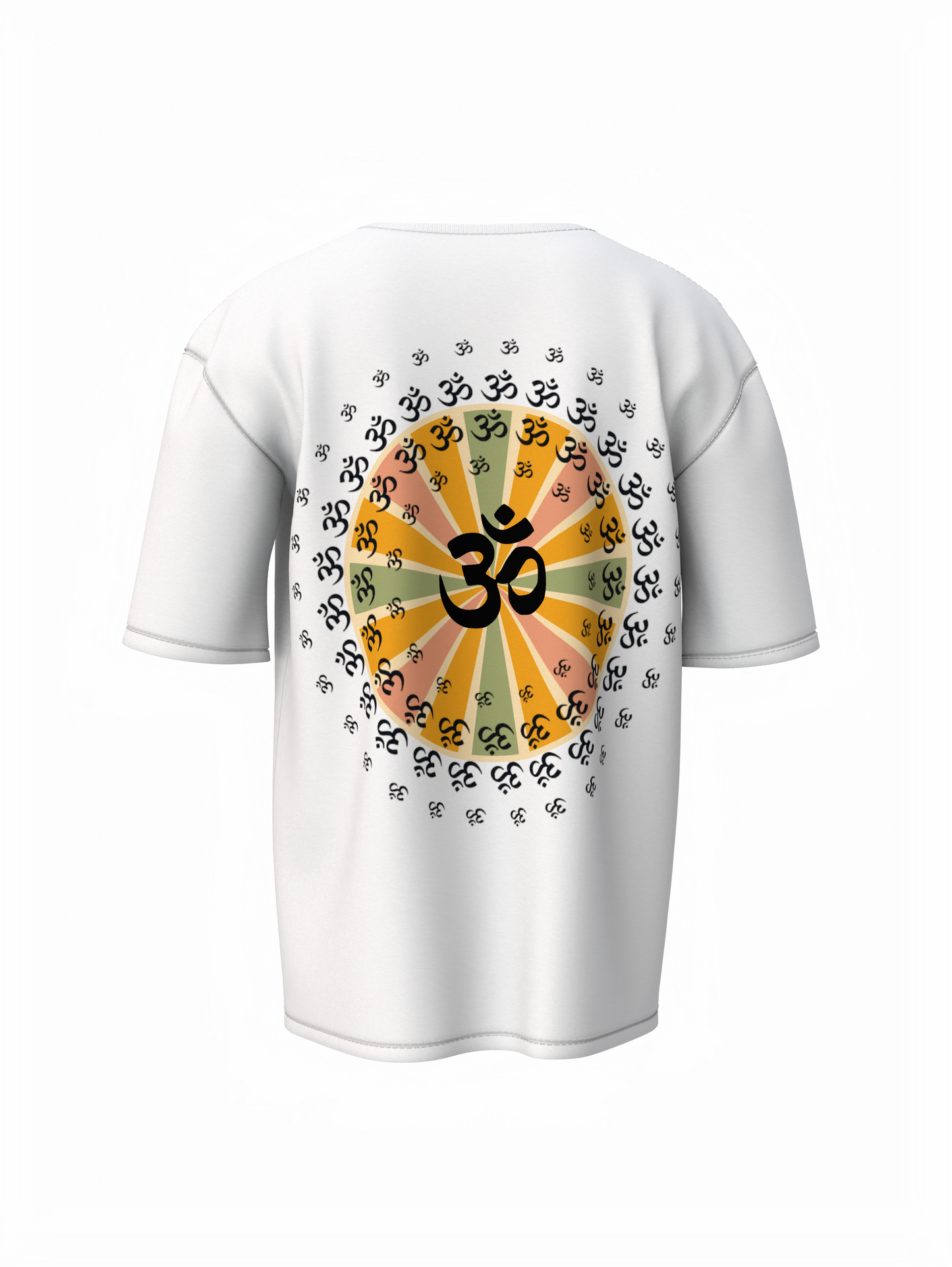 Om Graphic Spiritual White Unisex Oversized T-Shirt