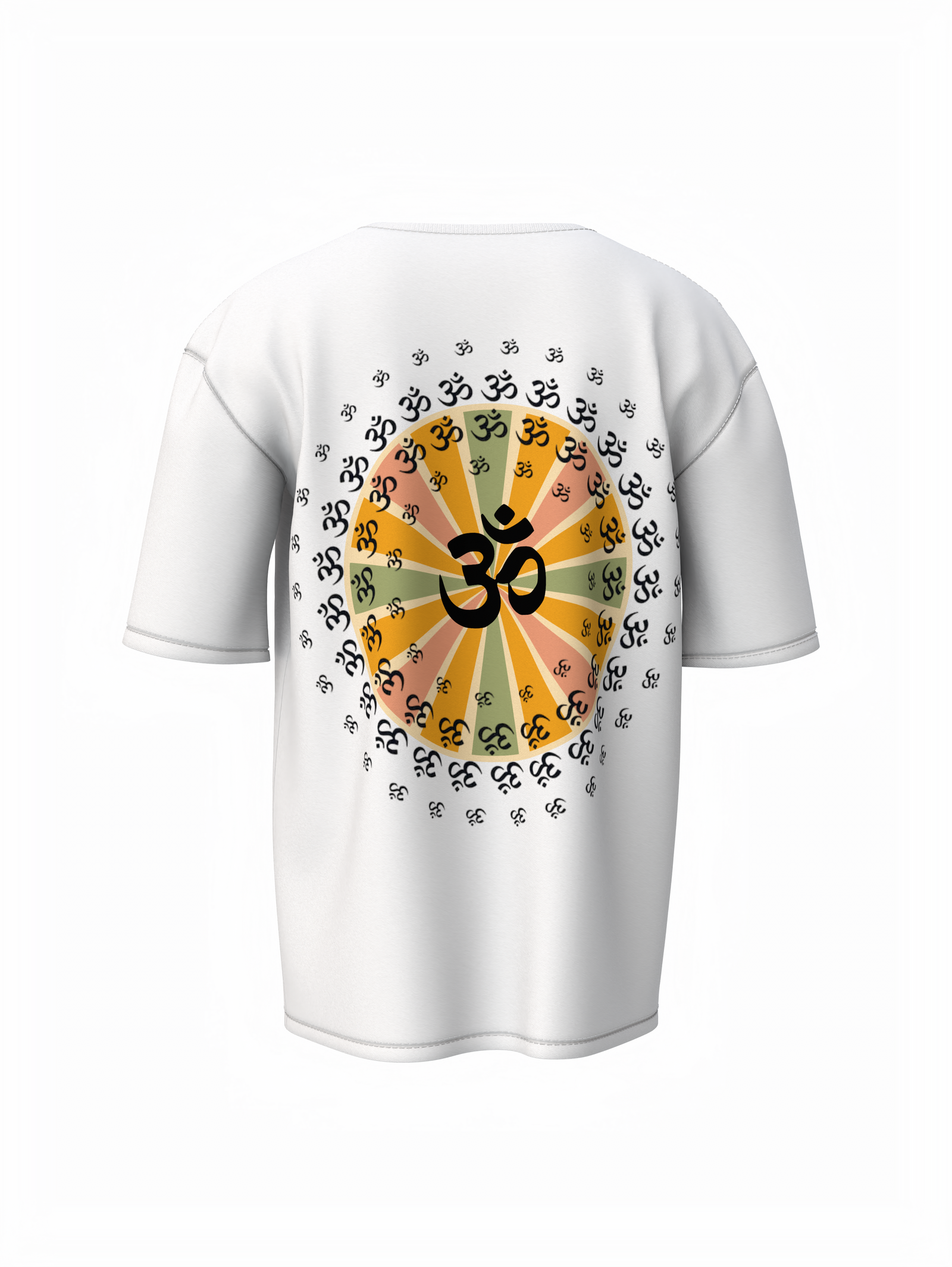 Om Graphic Spiritual White Unisex Oversized T-Shirt