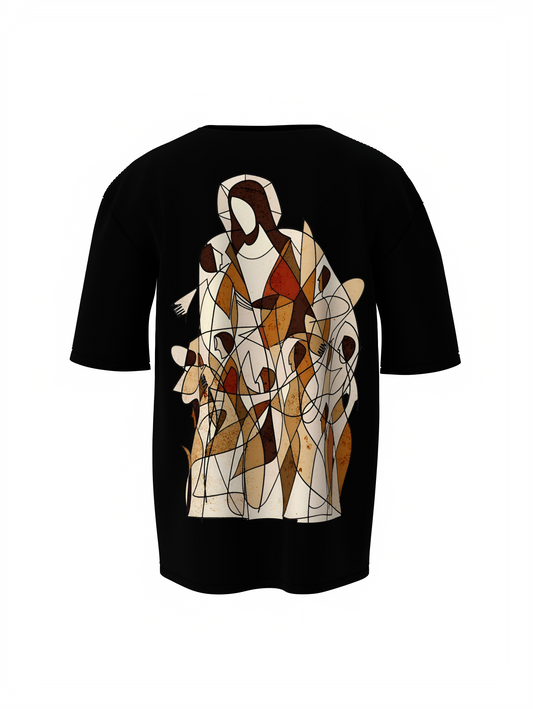 Jesus Christ Black Oversized T-Shirt – Divine Graphic Design