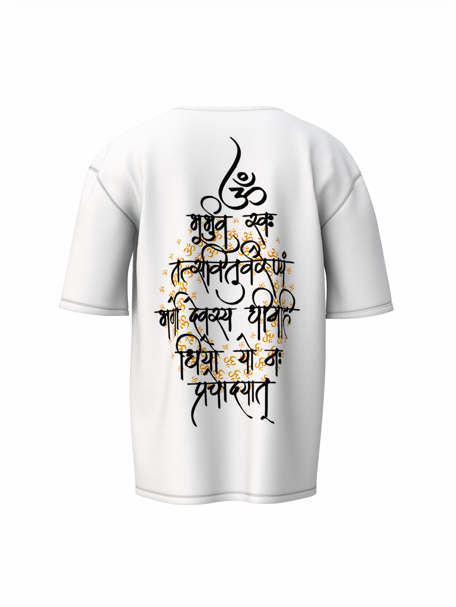 Karma Graphic Spiritual White Oversized Unisex T-Shirt