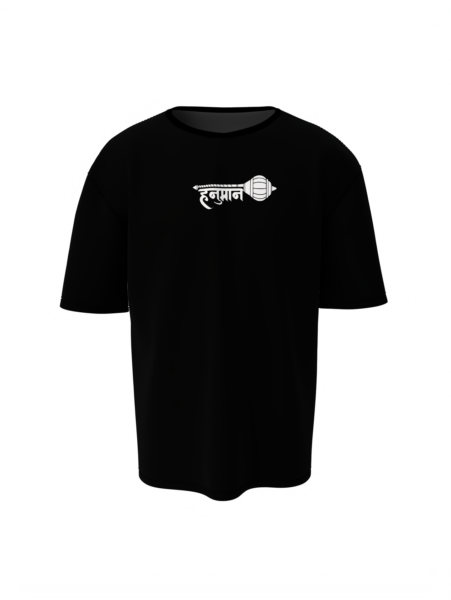 Jay Shree Hanuman Spiritual Black Oversized T-Shirt Design
