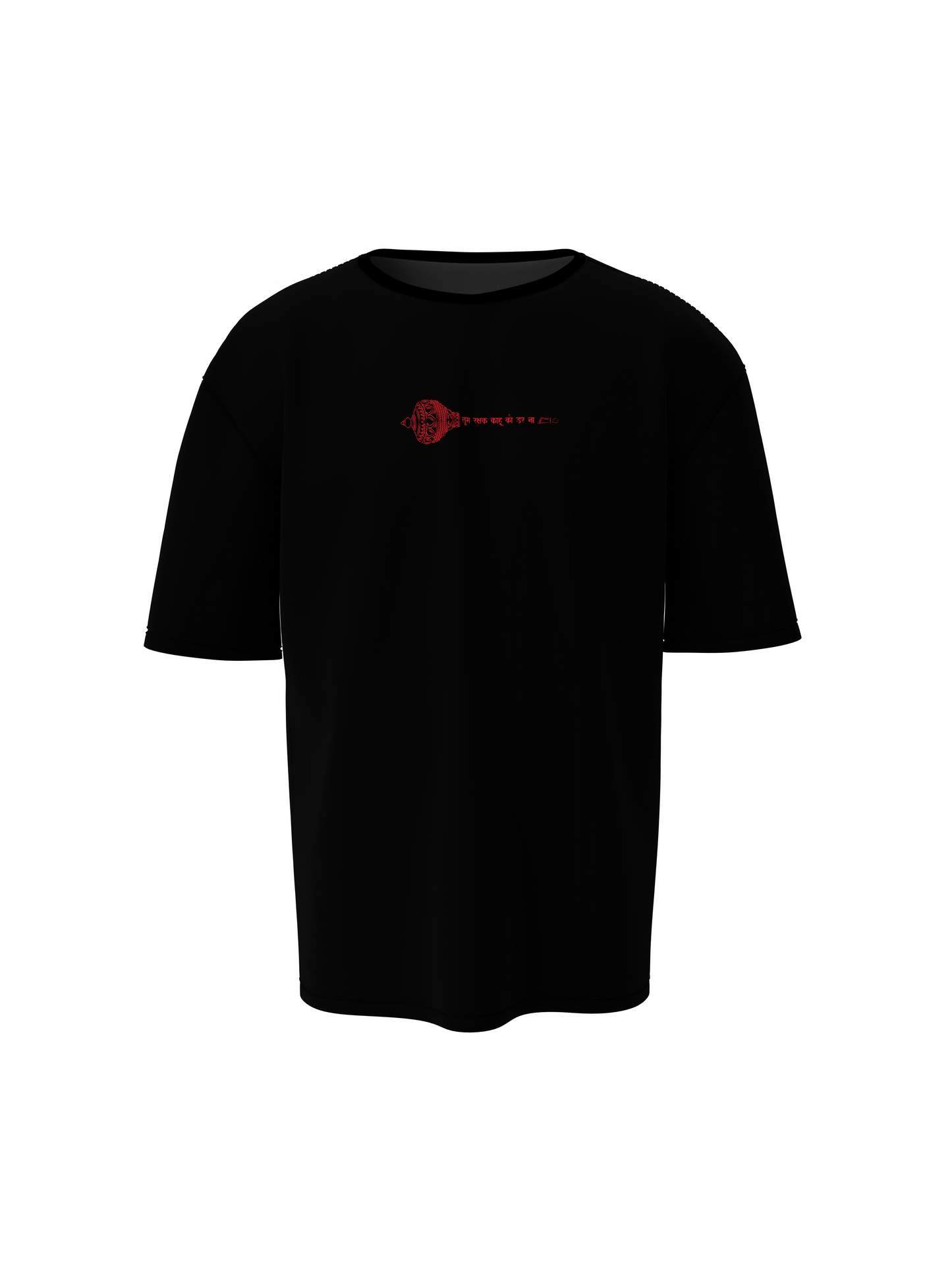Bajrang Bali Spiritual Black Oversized Unisex T-Shirt Trendy