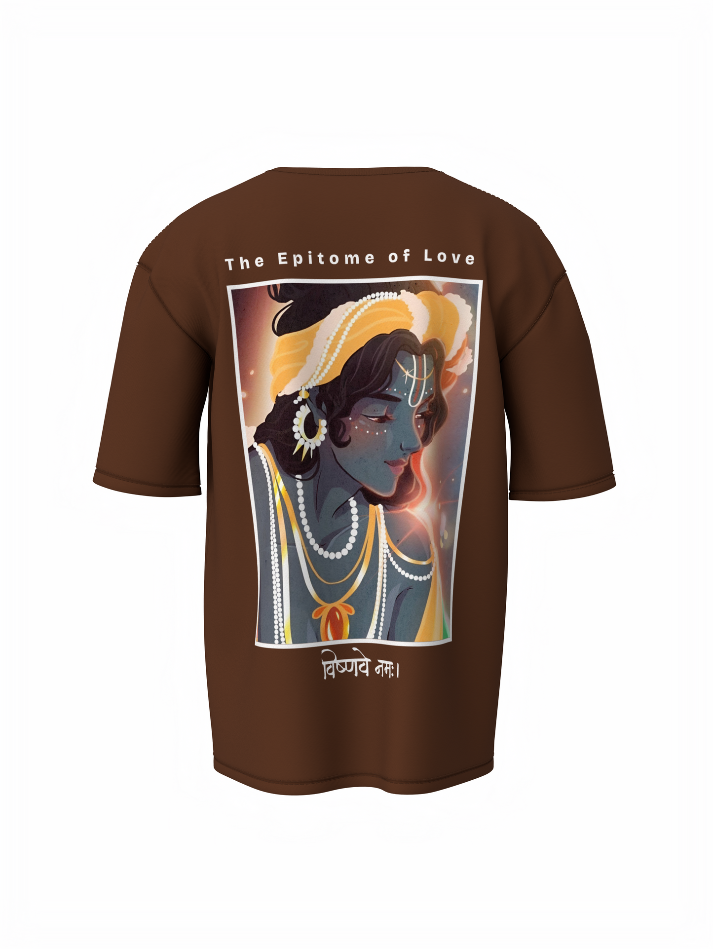 Krishna Spiritual Brown Unisex Oversized T-Shirt
