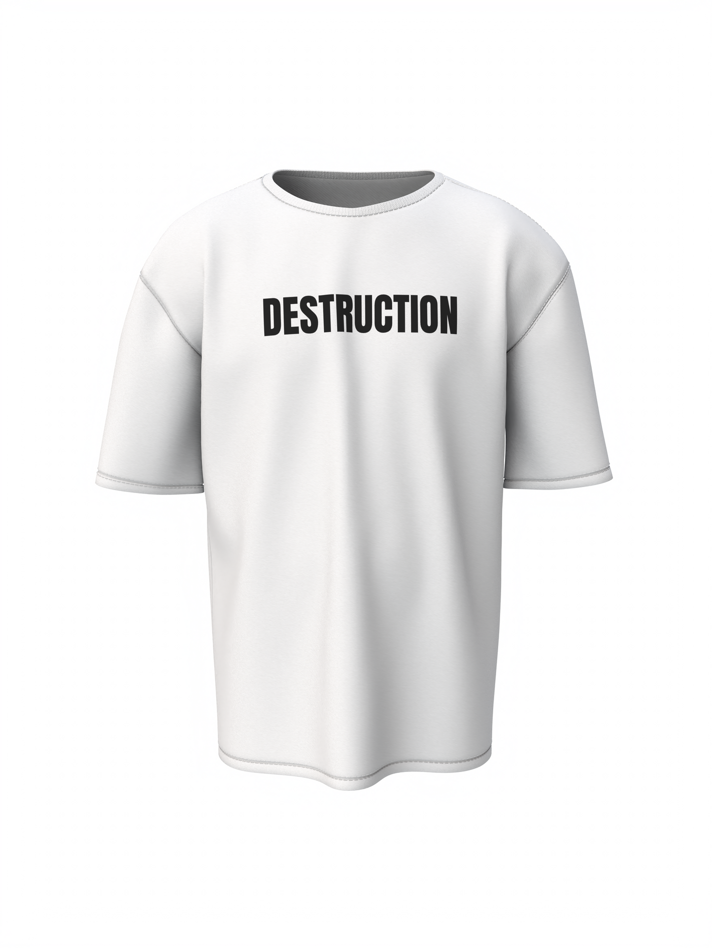 Lord Vishnu White Spiritual Unisex Oversized T-Shirt