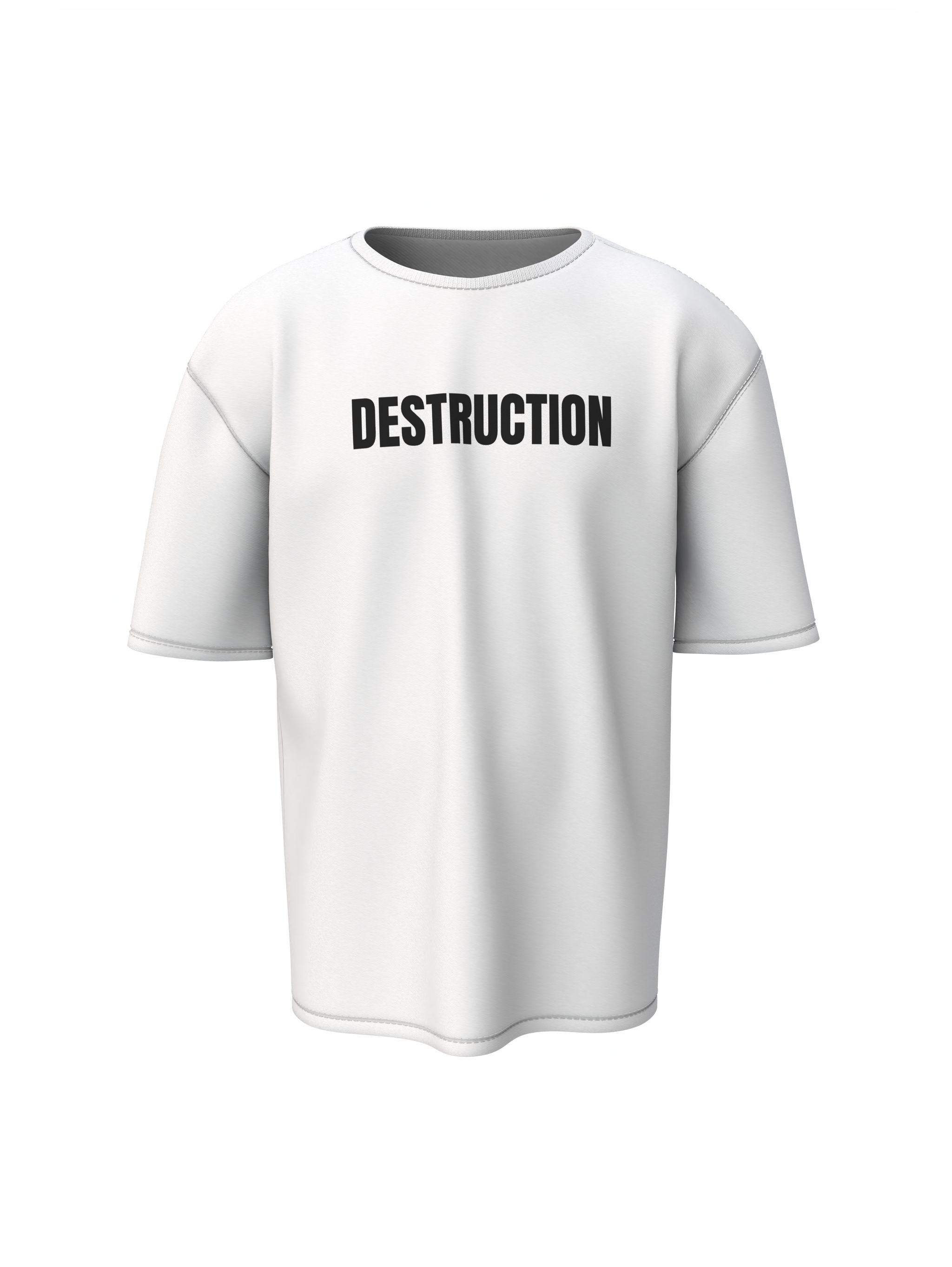 Lord Vishnu White Spiritual Unisex Oversized T-Shirt