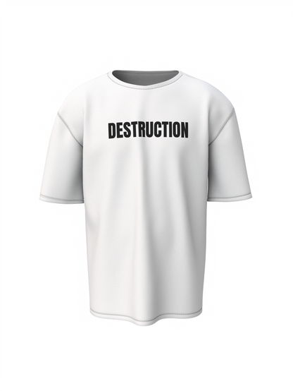 Lord Vishnu White Spiritual Unisex Oversized T-Shirt