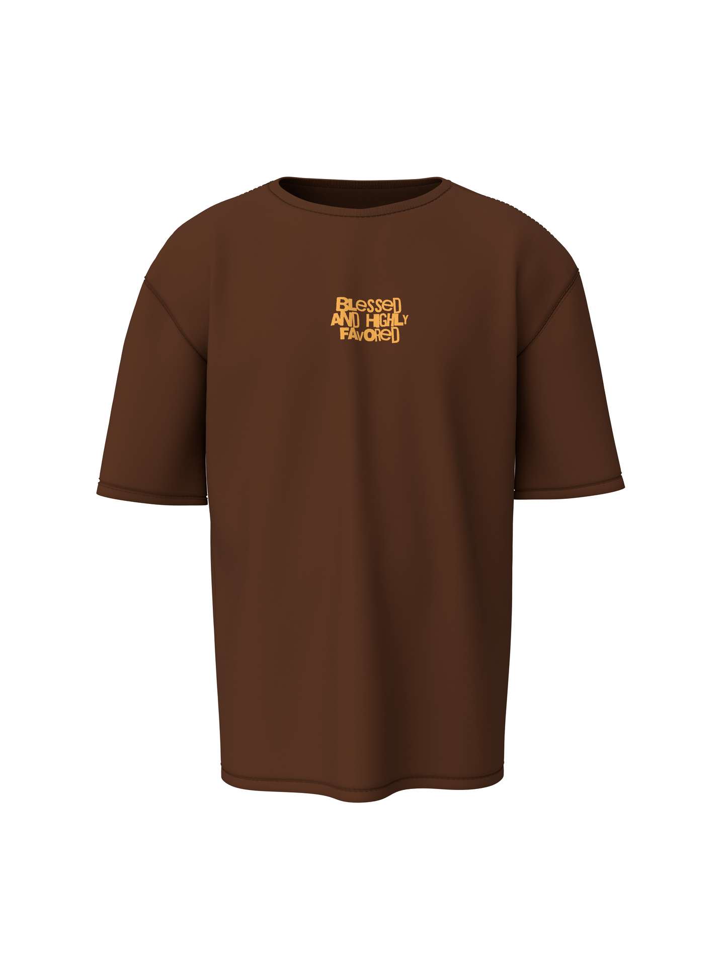 Krishna Spiritual Brown Unisex Oversized T-Shirt