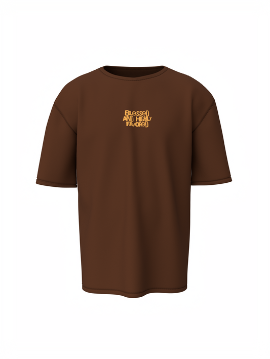 Krishna Spiritual Brown Unisex Oversized T-Shirt