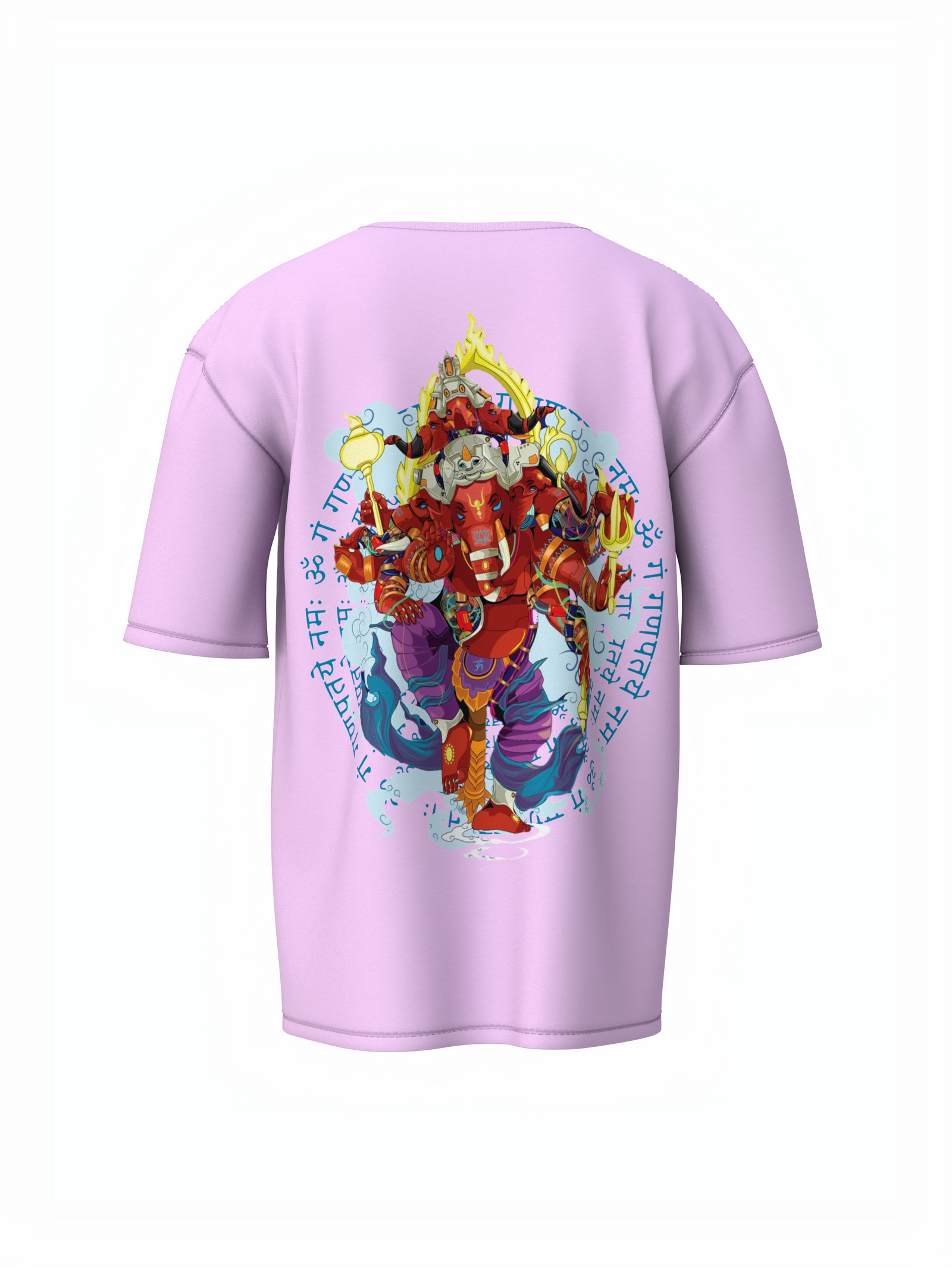 Shree Ganesh Spiritual Lavender Unisex Oversized T-Shirt