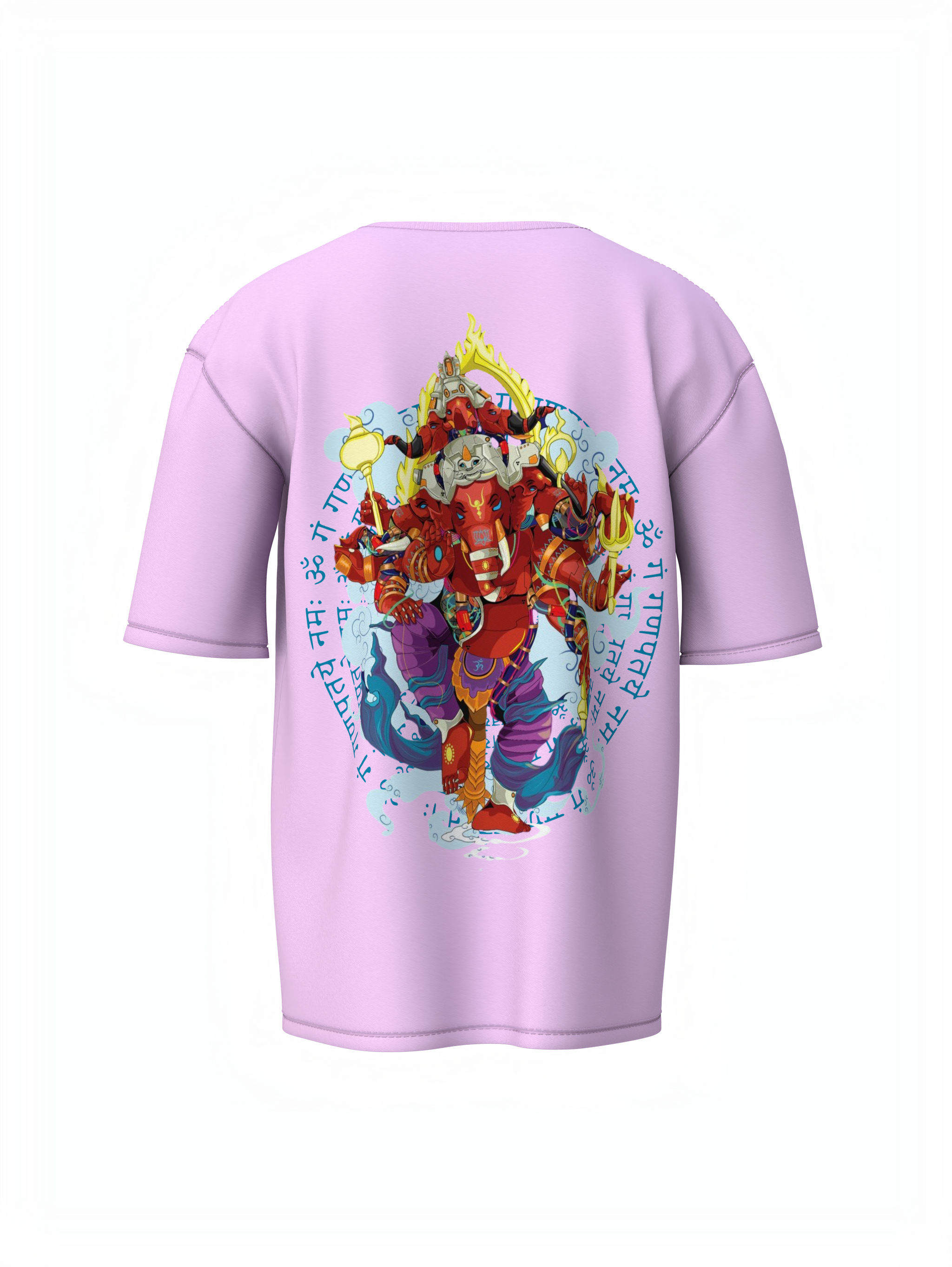 Shree Ganesh Spiritual Lavender Unisex Oversized T-Shirt