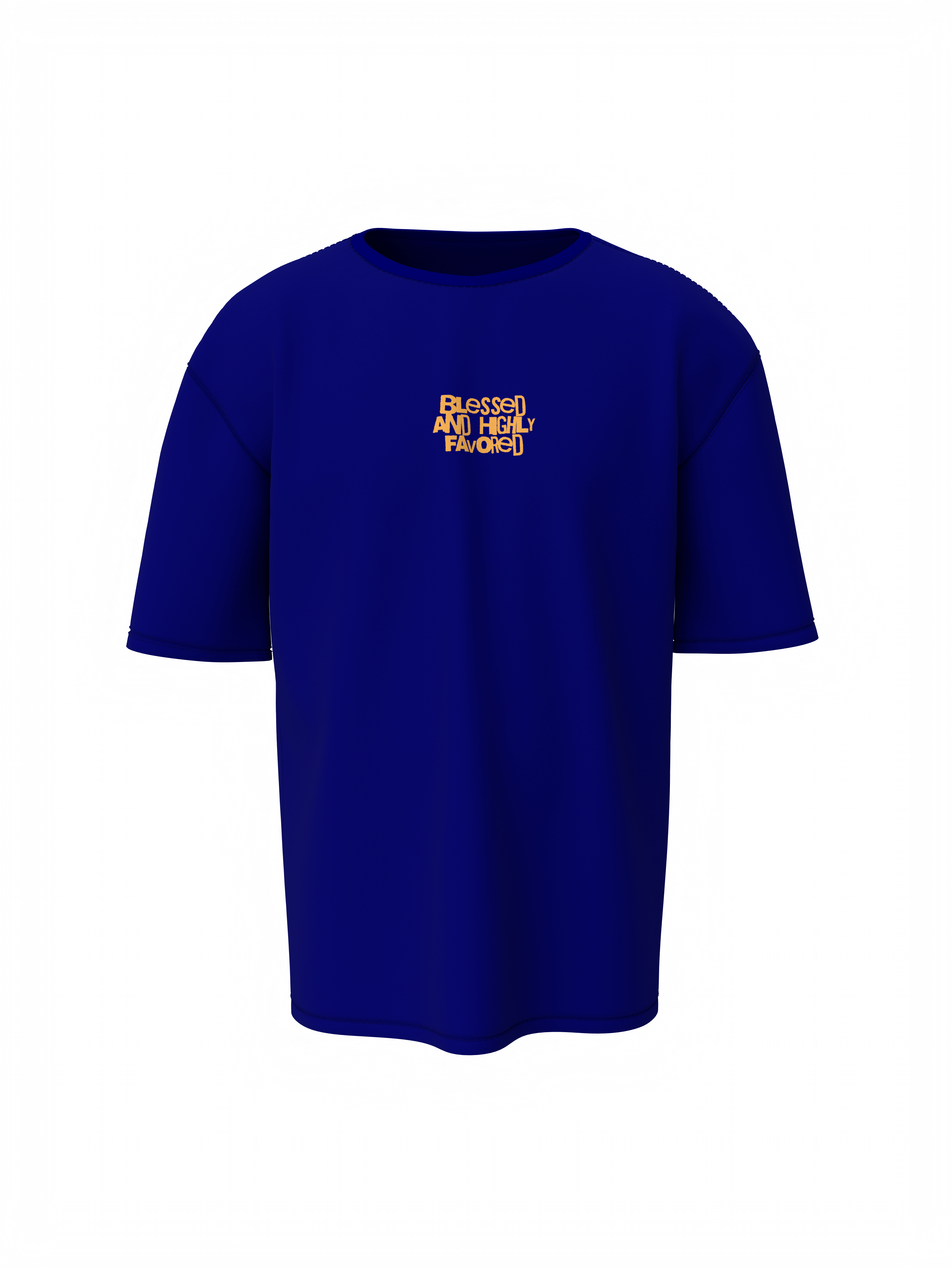 Krishna Spiritual Navy Blue Unisex Oversized T-Shirt