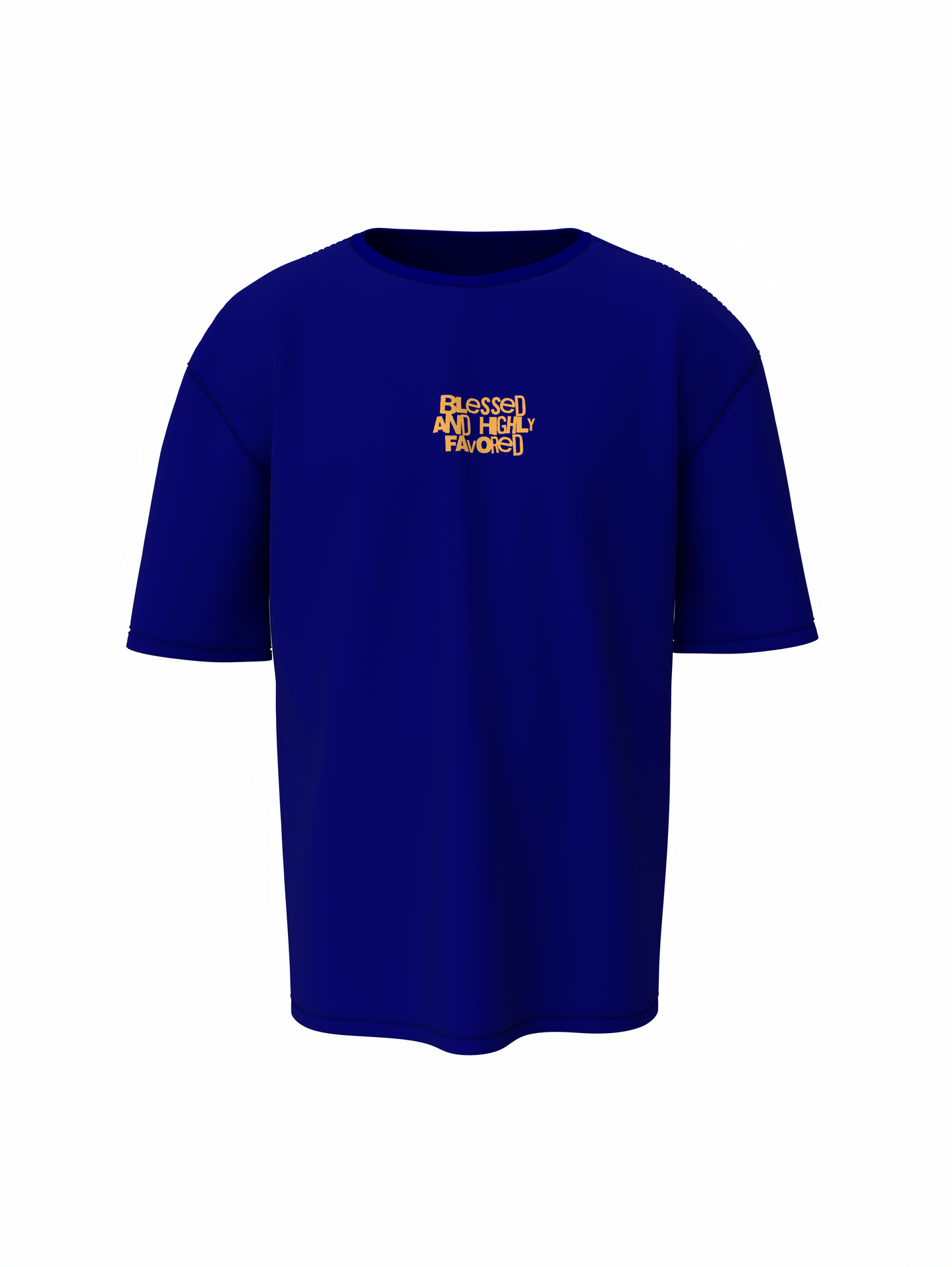 Krishna Spiritual Navy Blue Unisex Oversized T-Shirt