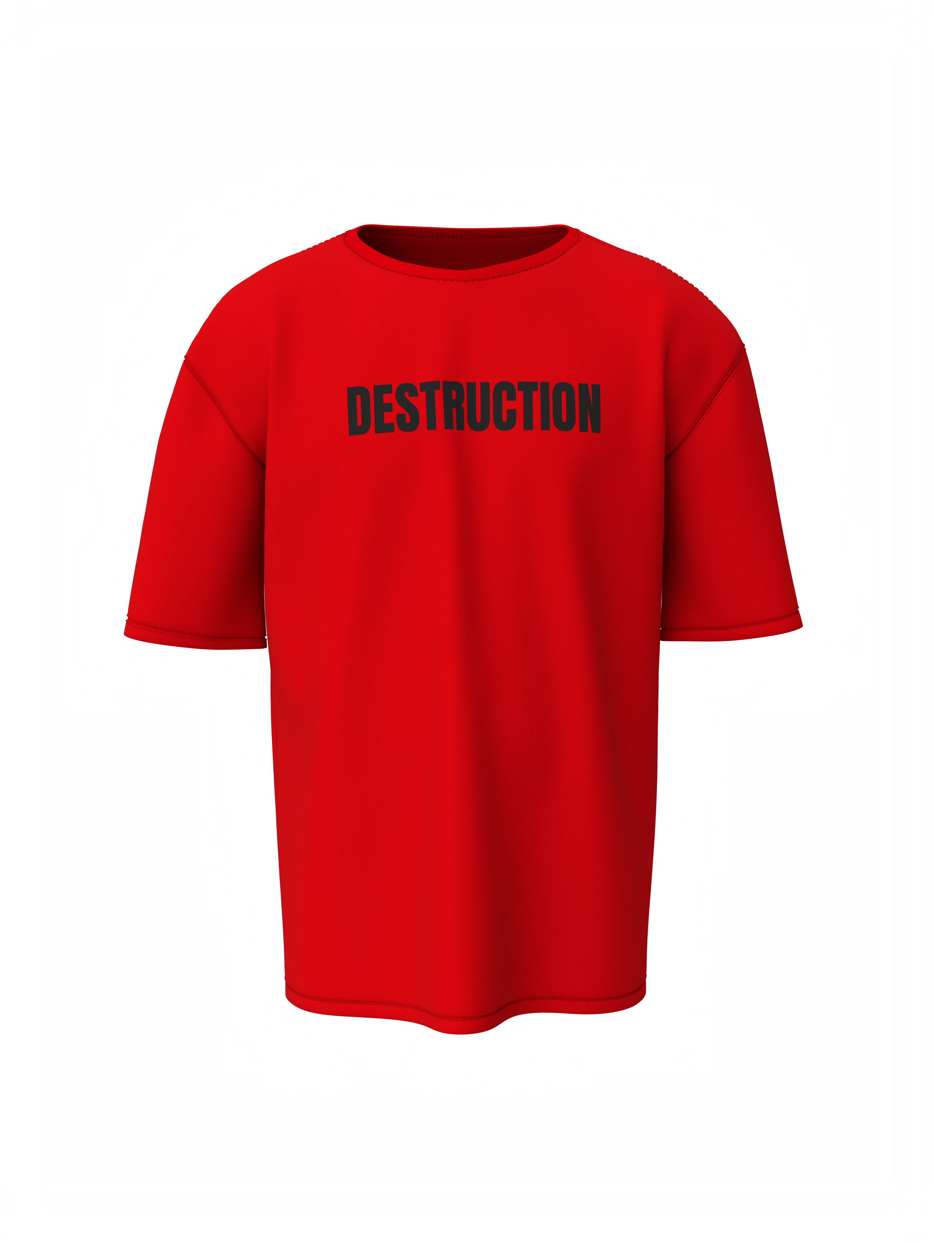 Lord Vishnu Red Spiritual Unisex Oversized T-Shirt