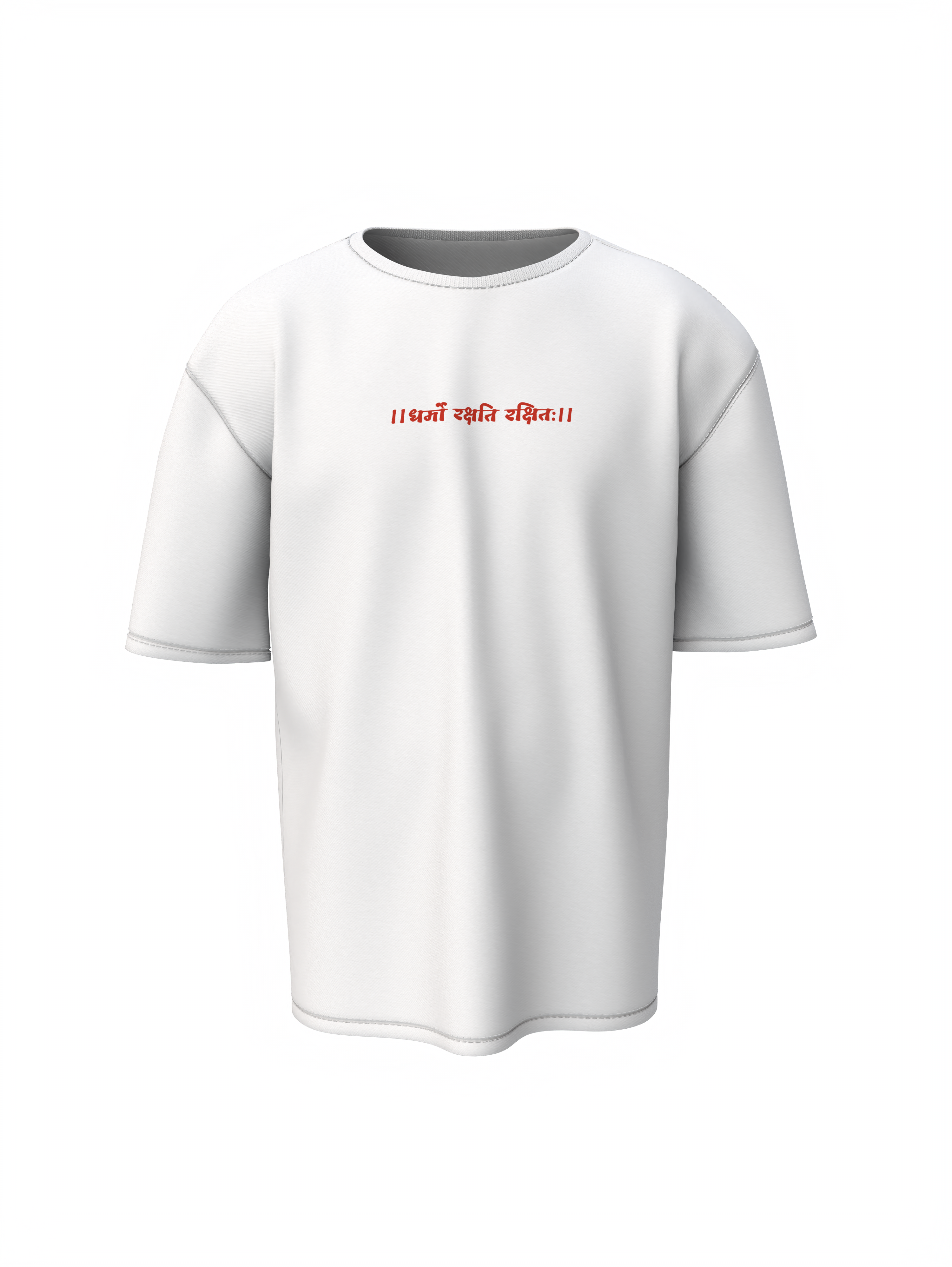Shree Ganesh Spiritual White Unisex Oversized T-Shirt