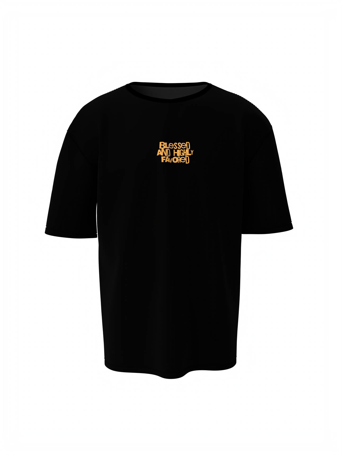 Krishna Spiritual Black Unisex Oversized T-Shirt