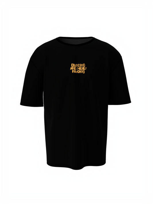Krishna Spiritual Black Unisex Oversized T-Shirt