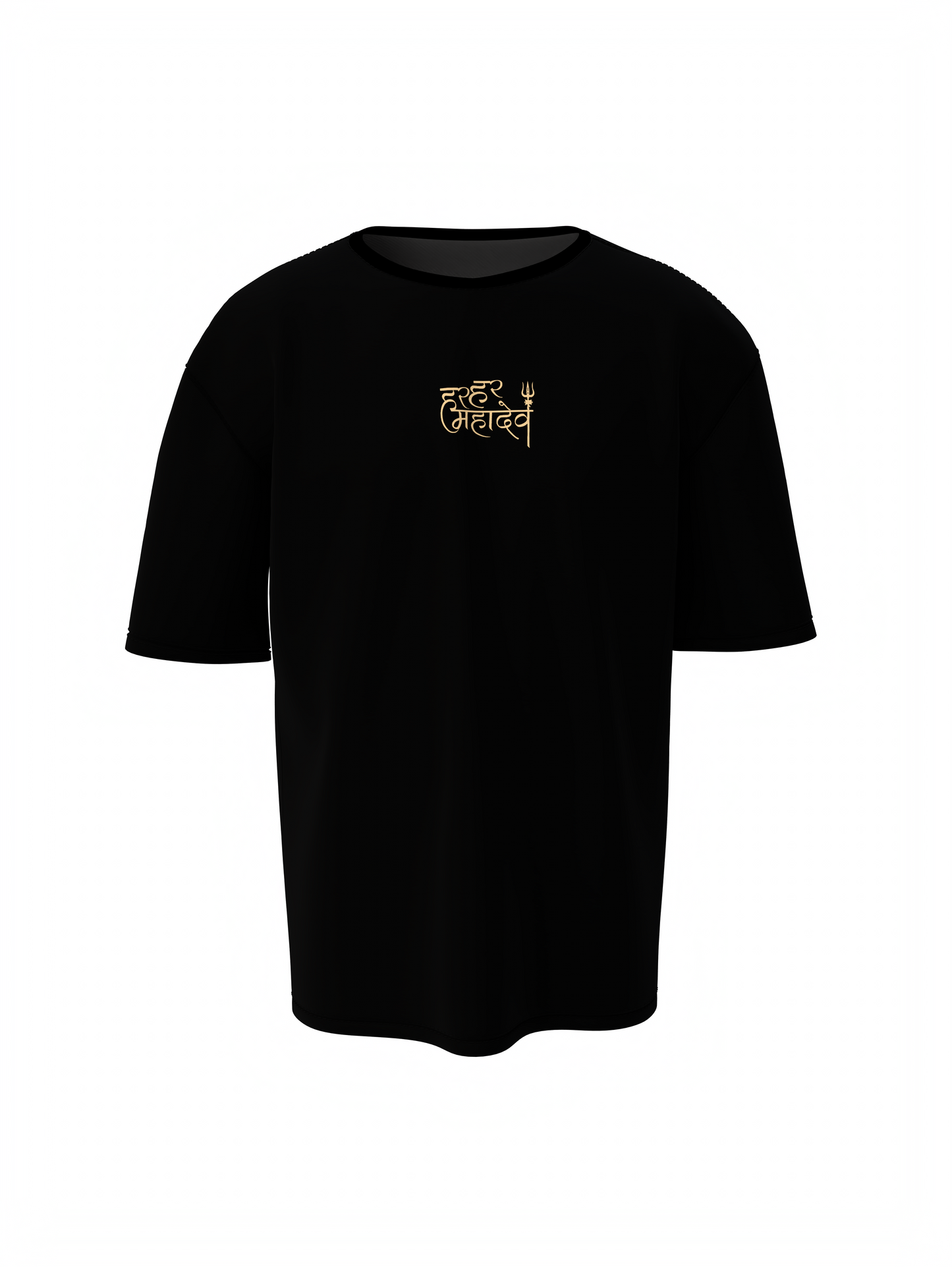 Lord Shiv Mahadev Spiritual Black Unisex Oversized T-Shirt