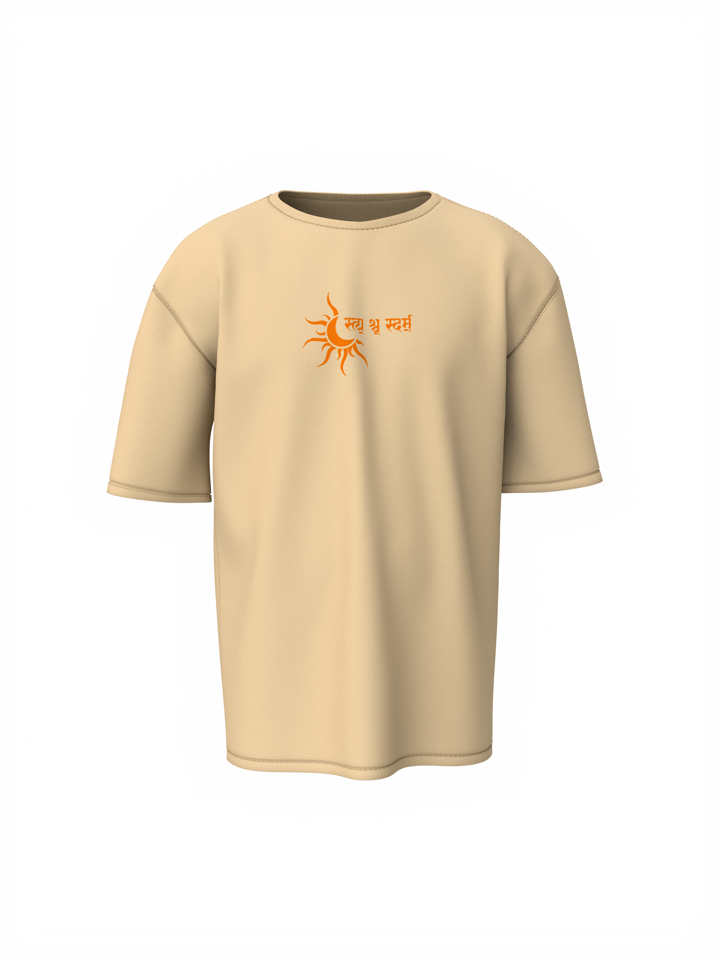 Rama-Doota Oversized T-Shirt Beige Spiritual Unisex Wear