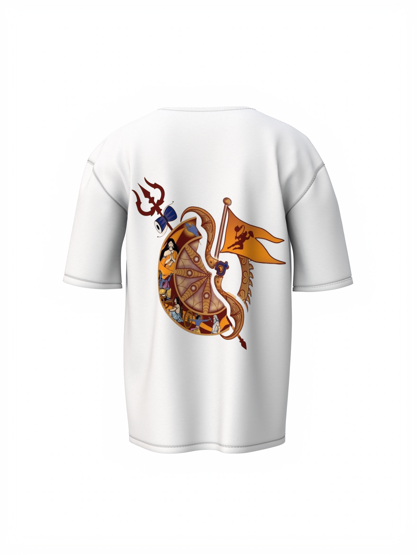 God Is Riding My Chariot White Spiritual Unisex Oversized T-Shirt