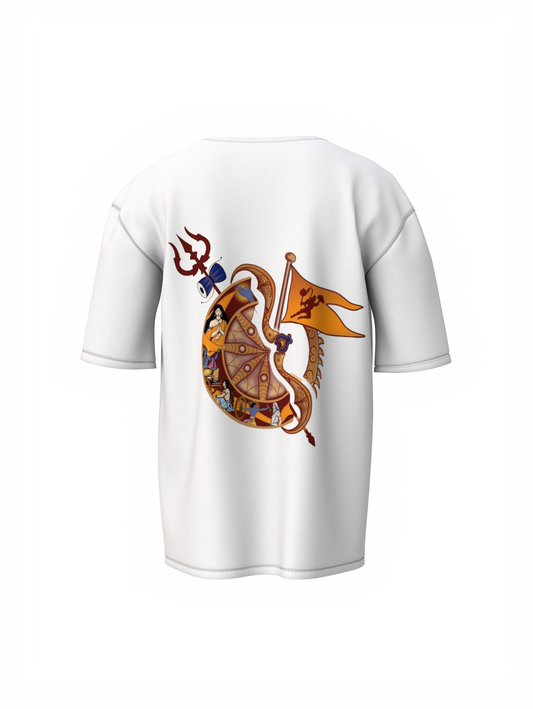 God Is Riding My Chariot White Spiritual Unisex Oversized T-Shirt