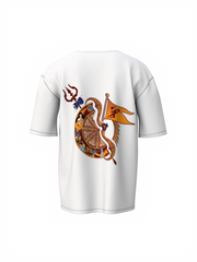 God Is Riding My Chariot White Spiritual Unisex Oversized T-Shirt