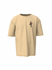 Ma Durga Spiritual Beige Oversized Unisex T-Shirt
