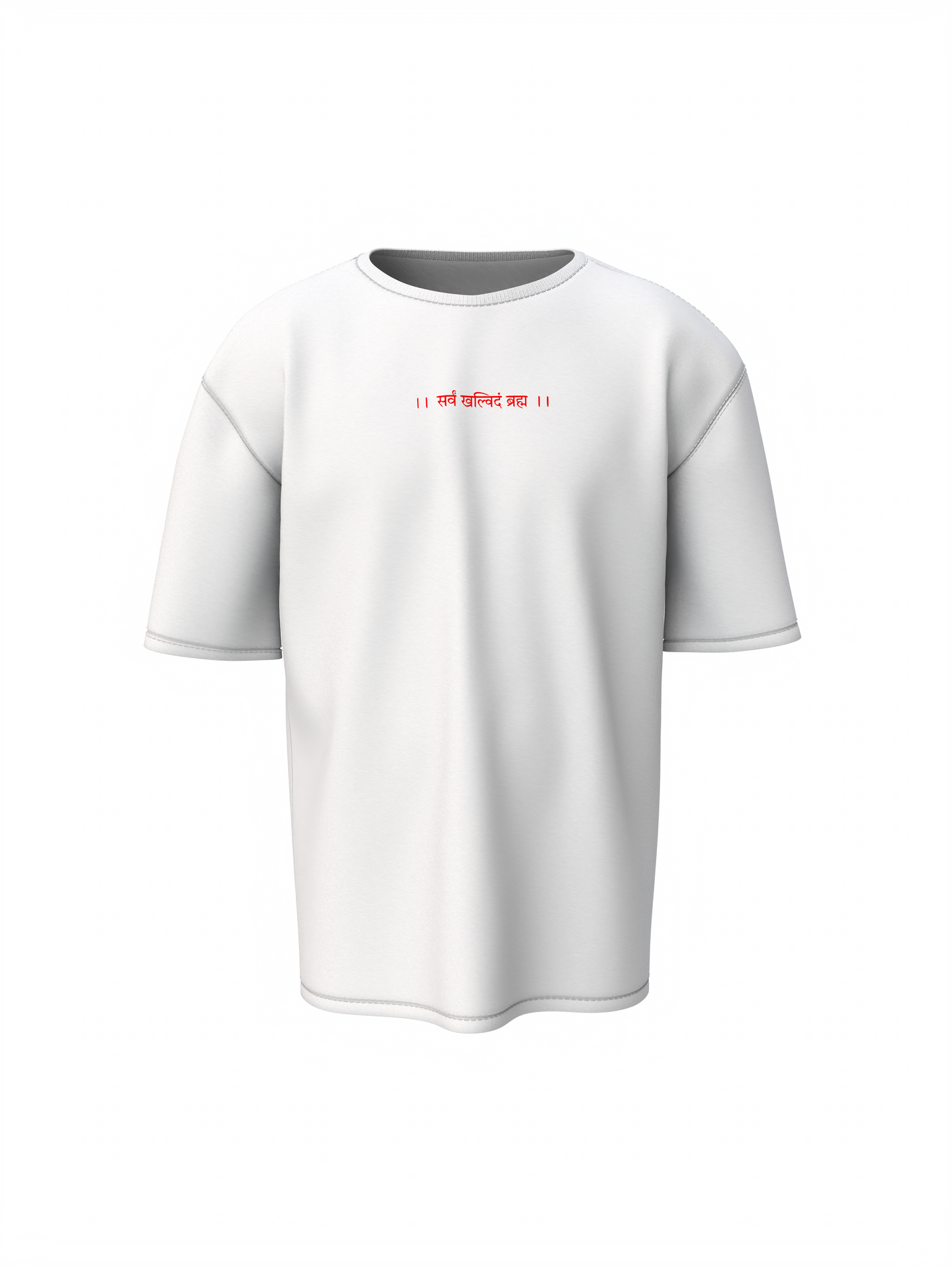 Bhole Nath Spiritual White Unisex Oversized T-Shirt Stylish