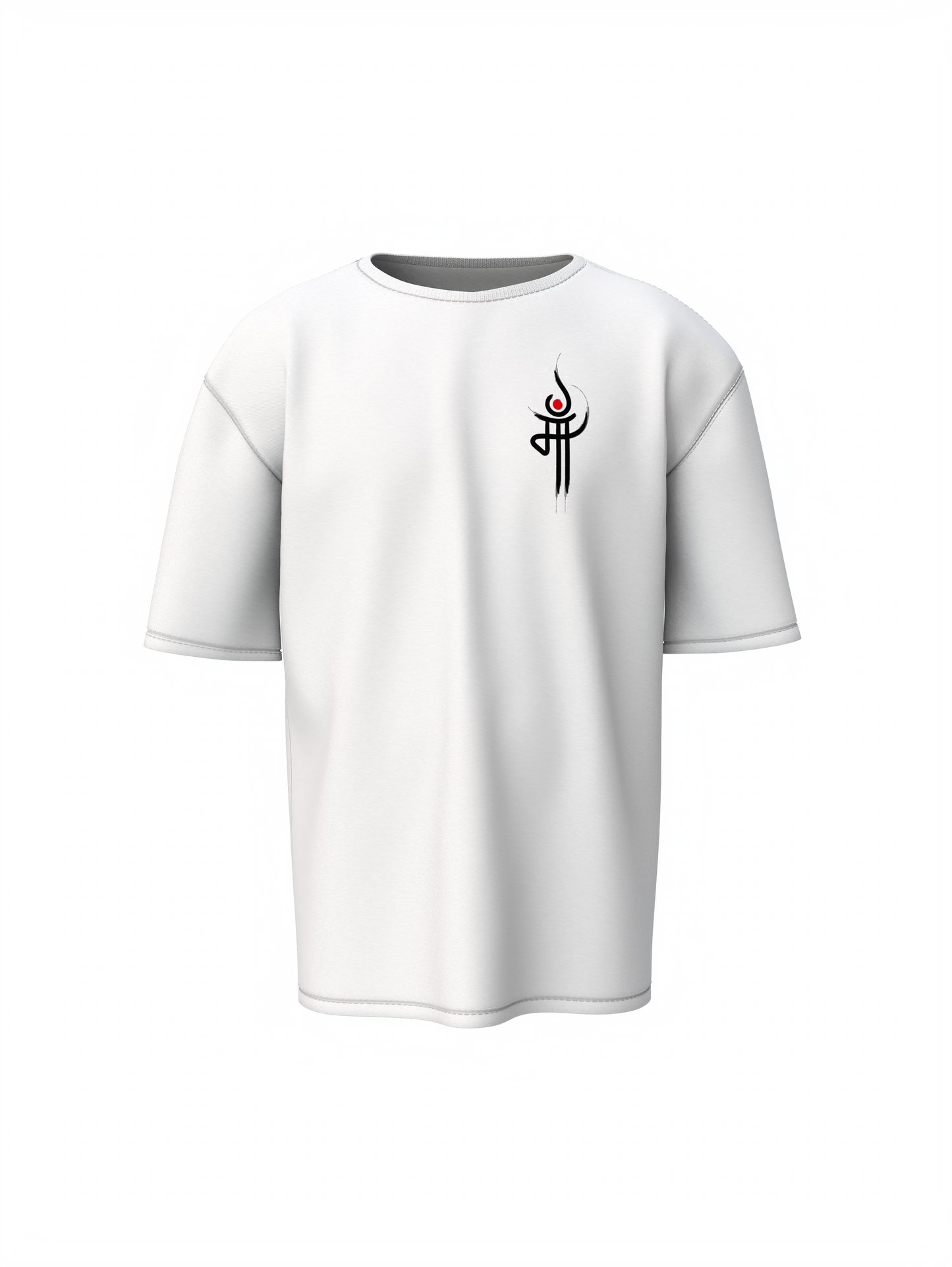 Ma Durga White Oversized Unisex T-Shirt – Spiritual Wear