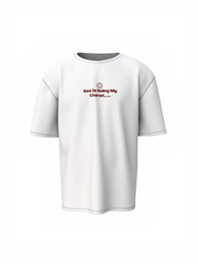 God Is Riding My Chariot White Spiritual Unisex Oversized T-Shirt