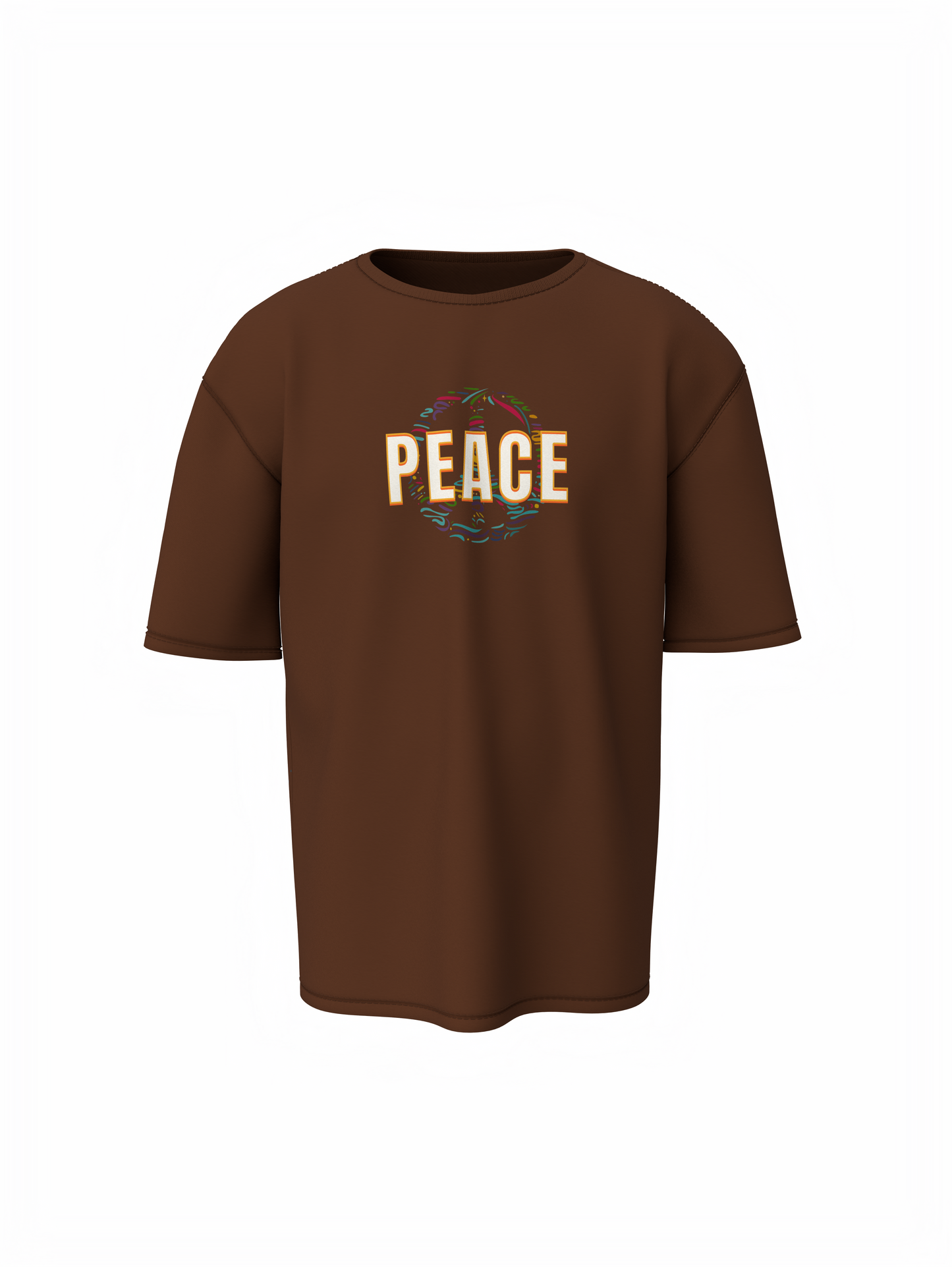Rishikesh Spiritual Brown Oversized T-Shirt Casual Wear Now