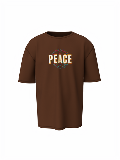 Rishikesh Spiritual Brown Oversized T-Shirt Casual Wear Now