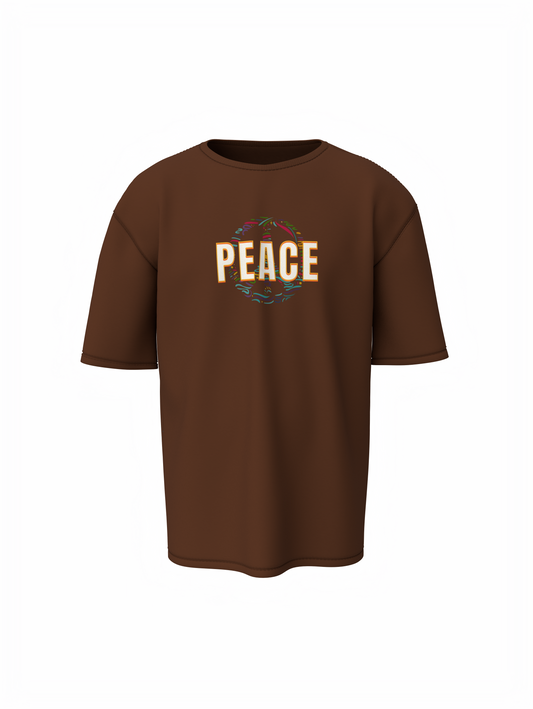 Rishikesh Spiritual Brown Oversized T-Shirt Casual Wear Now