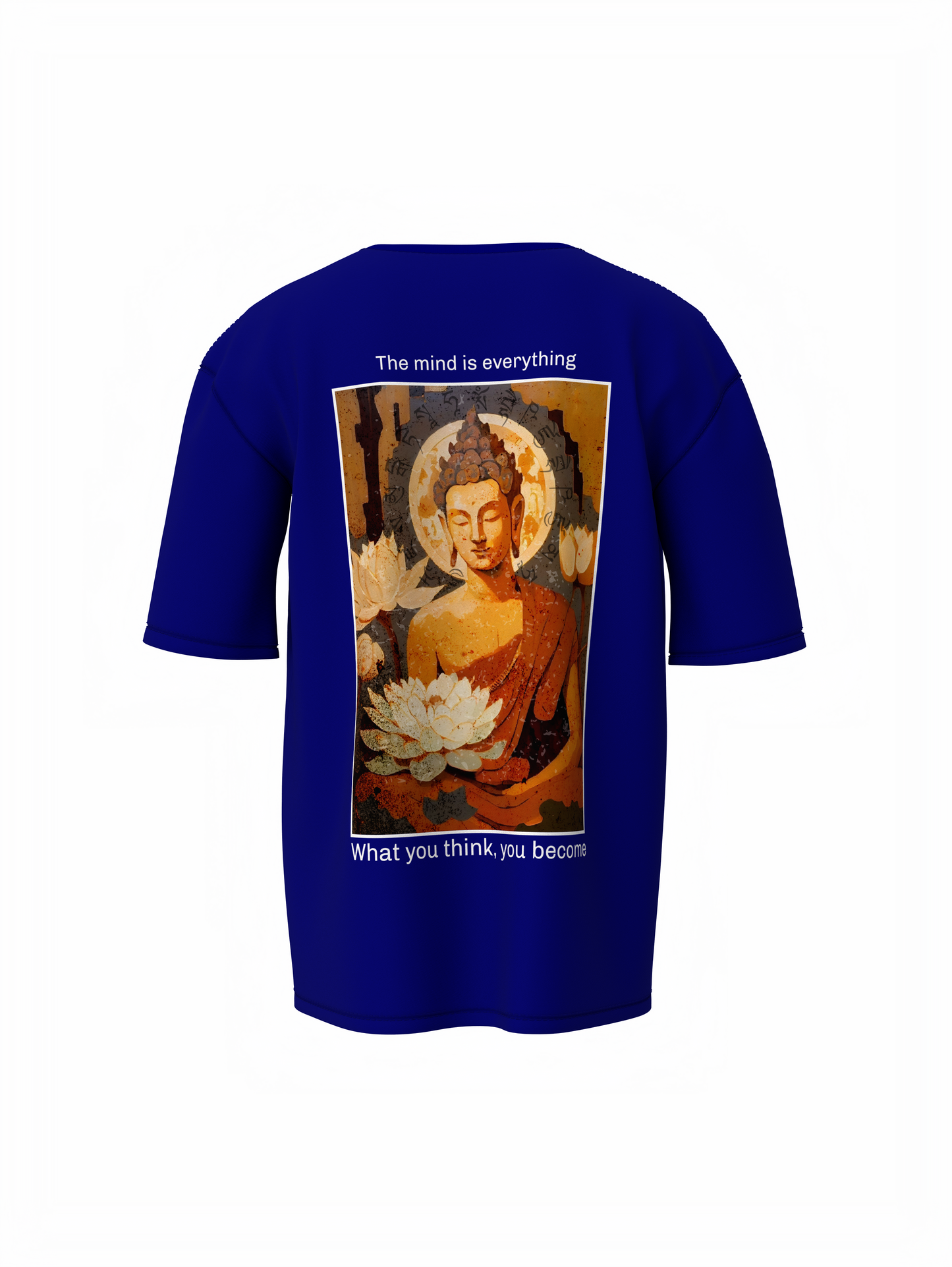 Lord Budhha Spiritual Blue Unisex Oversized T-Shirt