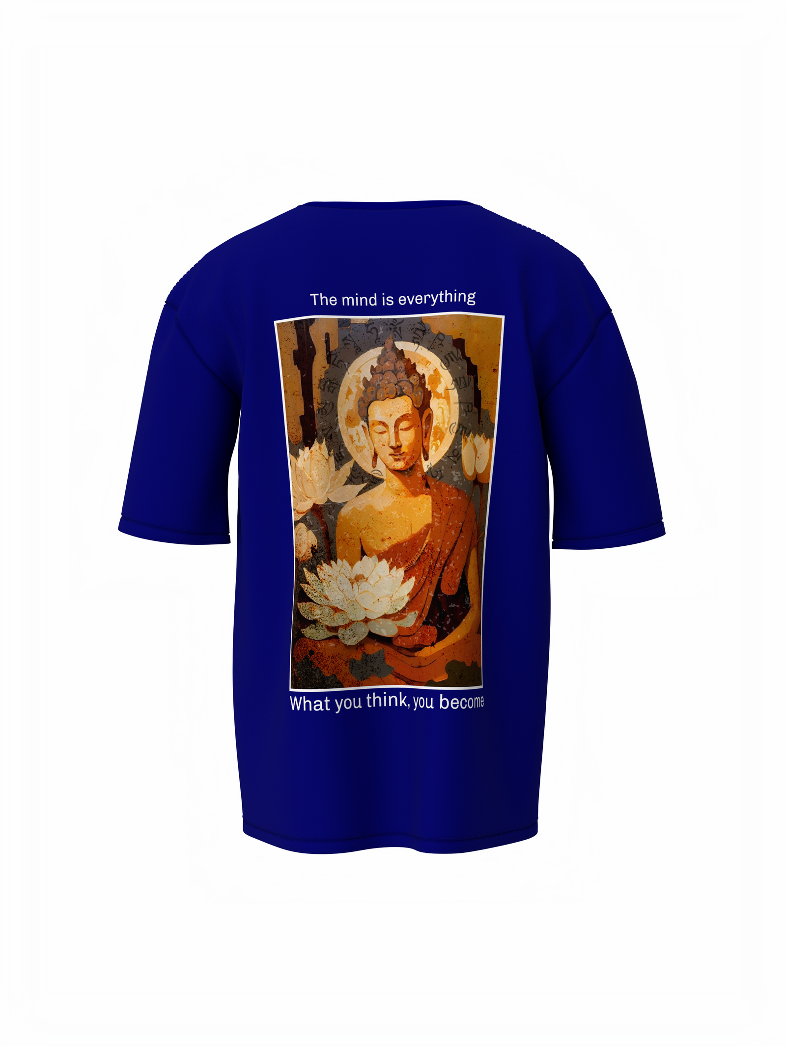 Lord Budhha Spiritual Blue Unisex Oversized T-Shirt