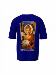 Lord Budhha Spiritual Blue Unisex Oversized T-Shirt