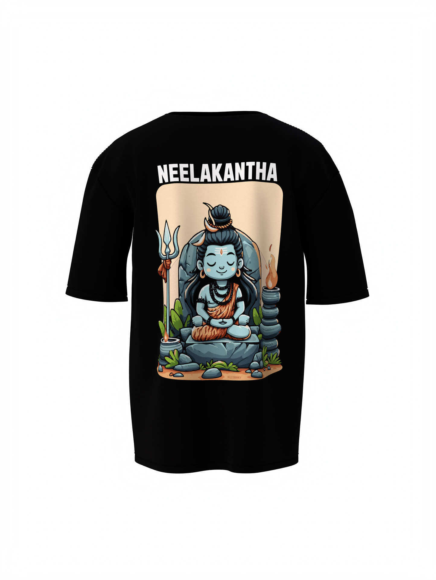 Neelkanth Spiritual Black Unisex Oversized T-Shirt – Unique