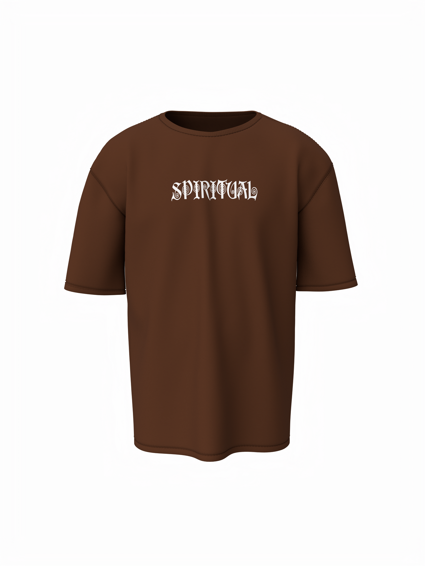 Namo Budhhay Spiritual Brown Unisex Oversized T-Shirt