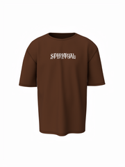 Namo Budhhay Spiritual Brown Unisex Oversized T-Shirt